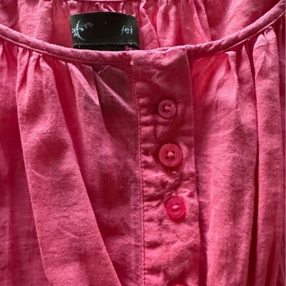 Pink Sleeveless Button-Down Top - Picture 5 of 6
